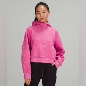 Lululemon Scuba Oversized Funnel Neck Half-Zip Rover M/L Pink PBOL